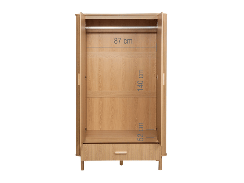 Axel 2 Door 1 Drawer Wardrobe - image 12