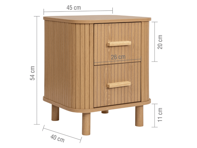 Axel 2 Drawer Bedside - image 9