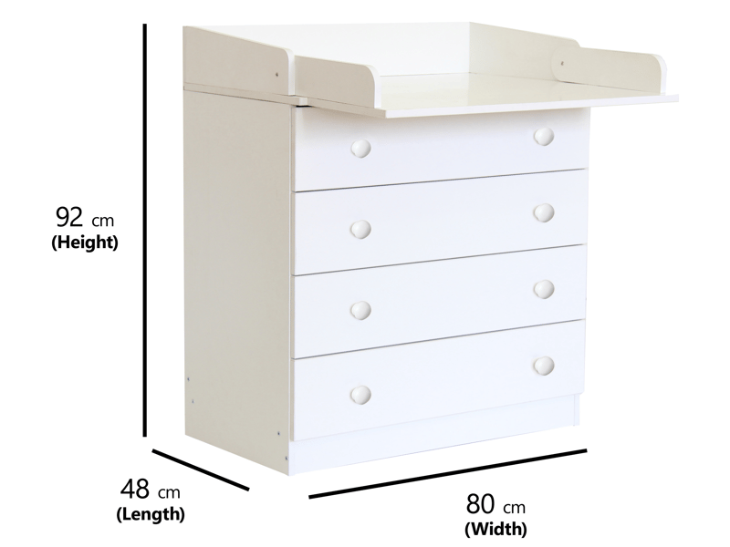 Baby 4 Drawer Unit 1580 With Changing Board and Storage - image 3