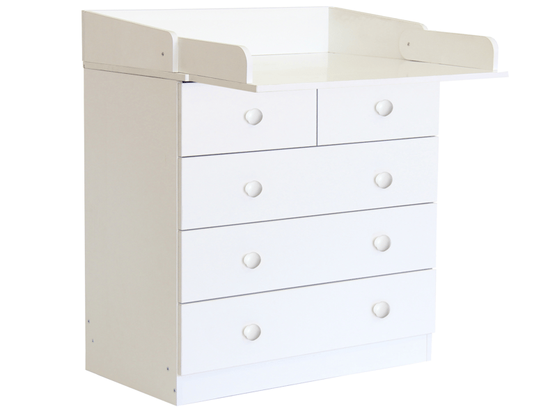 Baby 5 Drawer Unit 1780 With Changing Board and Storage - image 1