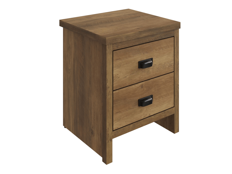 Boston 2 Drawer Bedside Table - image 2