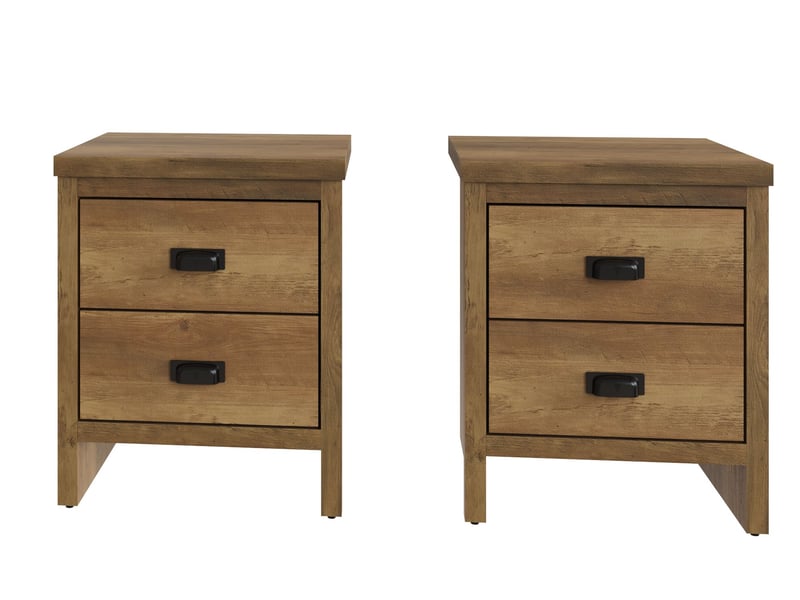 Boston 2 Drawer Bedside Table Pair - image 3