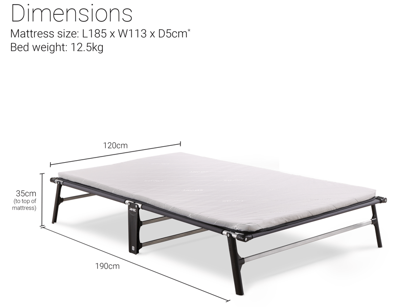 CE120 Compact Folding Bed with e-Fibre Mattress - image 13