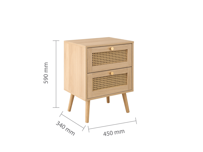 Croxley 2 Drawer Bedside - image 11