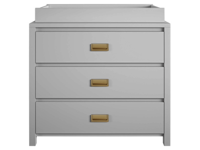 Haven 3DRW Dresser Grey and Gold with Topper - image 2