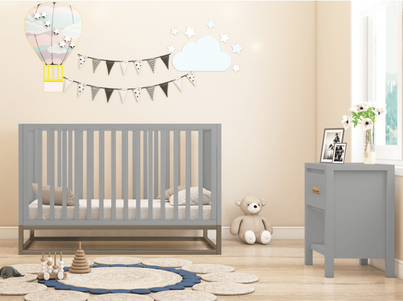 Haven 3in1 Crib Grey and Gold - image 6