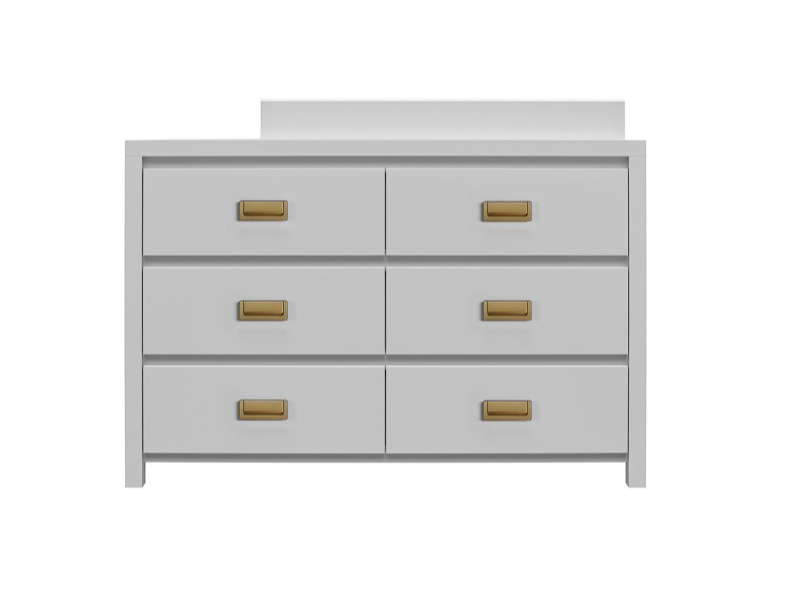 Haven 6DRW Dresser Grey and Gold with Topper - image 2