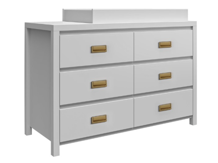 Haven 6DRW Dresser Grey and Gold with Topper - image 1