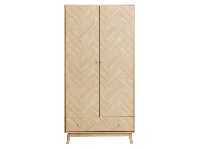 Herringford 2 Door 1 Drawer Wardrobe - image 8