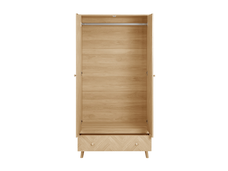 Herringford 2 Door 1 Drawer Wardrobe - image 9