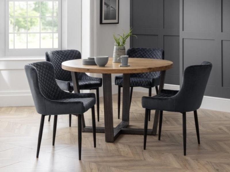 Luxe Velvet Dining Chair Grey (Pair) - image 2