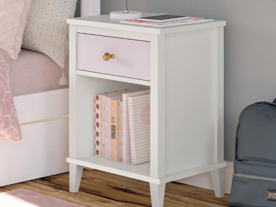 Monarch Hill Poppy Nightstand White and Pink - image 4