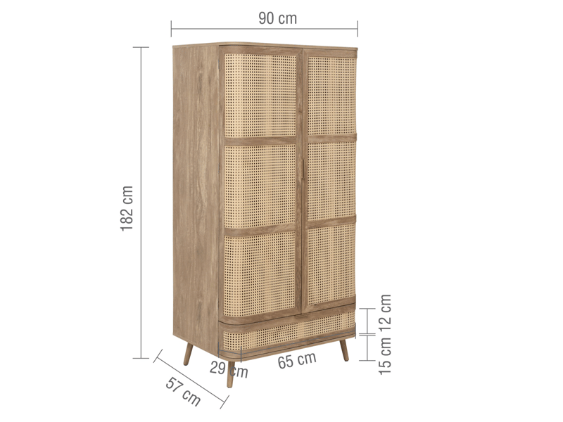 Noah 2 Door Wardrobe - image 15