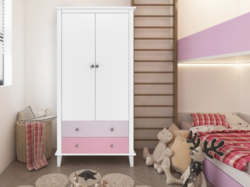 Poppy wardrobe White and Pink - image 5