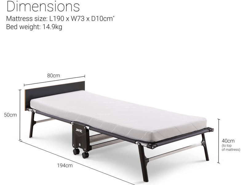 RE80 Rollaway Folding Bed with e-Fibre Mattress - image 12