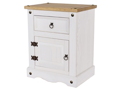 Brazil White 1 Door and 1 Drawer Bedside Cabinet Review