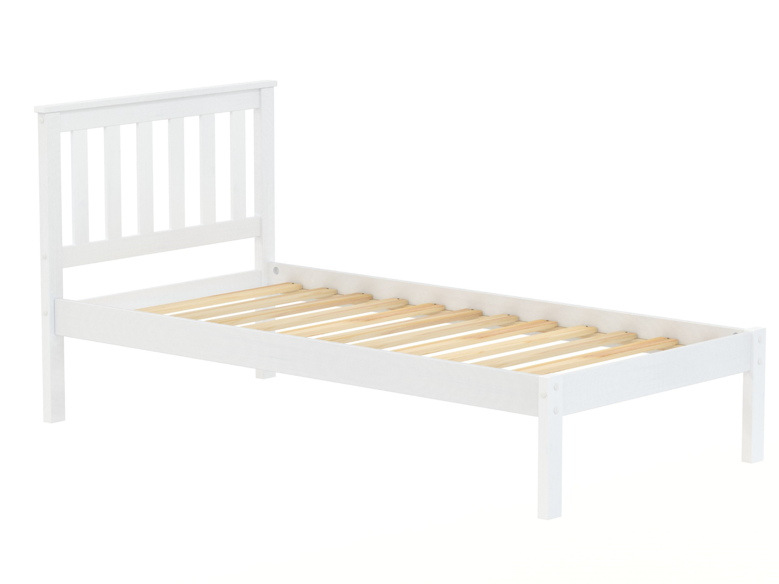 Birlea Denver Low Foot End White Wooden Bed at Mattressman