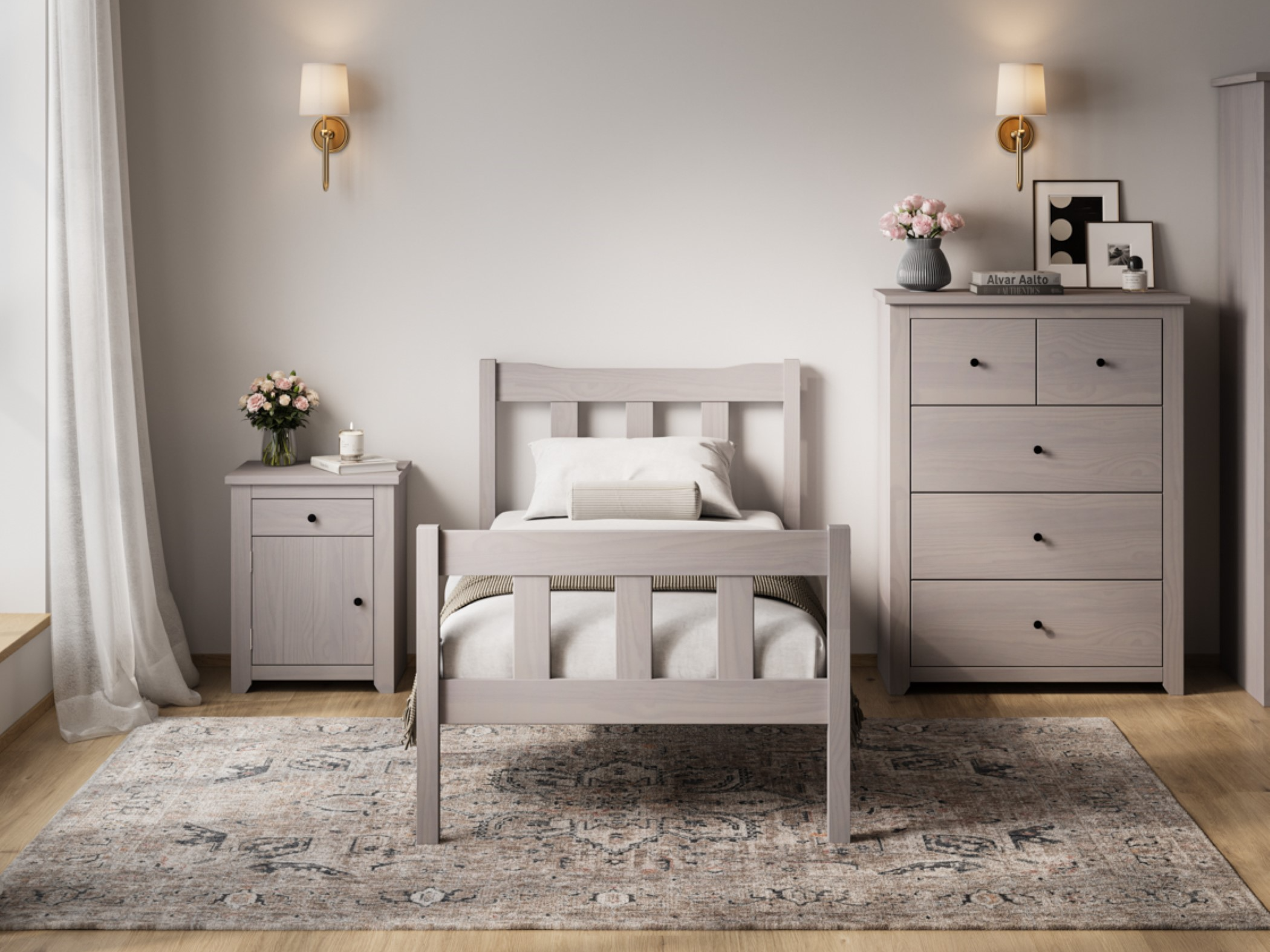 Click to view product details and reviews for Lpd Furniture Havana Single Grey Wooden Bed.